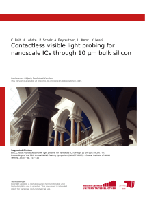 Contactless visible light probing for nanoscale ICs through 10 μm