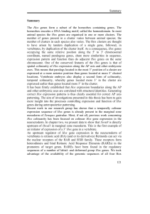 Summary 121 Summary The Hox genes form a subset of the