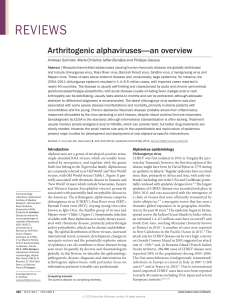 Arthritogenic alphaviruses—an overview