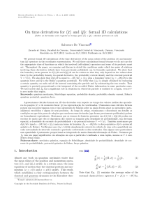 and : formal 1D calculations - Sociedade Brasileira de Física