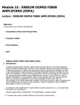 ERBIUM DOPED FIBER AMPLIFIERS (EDFA)