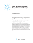 Simple, Fast Methods for Preparing Biological Fluids for LC/MS