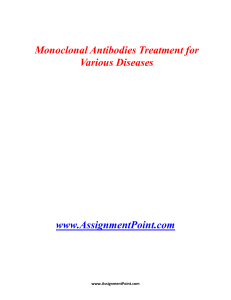 Monoclonal Antibodies Treatment for Various Diseases www