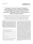 Evaluation of Serum Protein Profiling by Surface