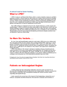 (PRP) and platelet-rich fibrin (PRF)