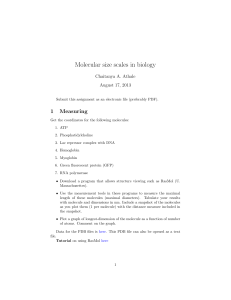 Molecular size scales in biology