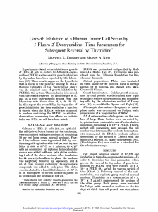 Growth Inhibition of a Human Tumor Cell Strain