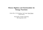 Kleene Algebras and Semimodules for Energy Functions