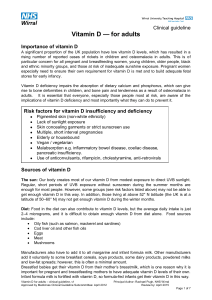 Why is vitamin D important - Wirral Medicines Management