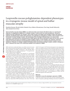 Leuprorelin rescues polyglutamine