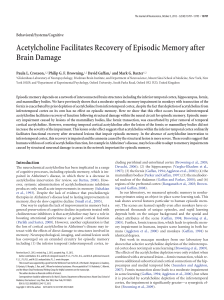 Acetylcholine Facilitates Recovery of Episodic Memory after Brain