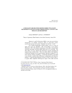 a nine-base pair deletion distinguishes two en/spm