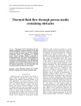 Thermal fluid flow through porous media containing obstacles