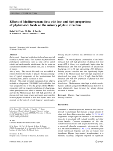 Effects of Mediterranean diets with low and high proportions of