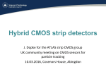 Hybrid CMOS strip detectors
