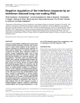 Negative regulation of the interferon response by