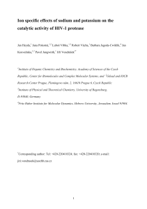 Ion specific effects of sodium and potassium on the catalytic activity