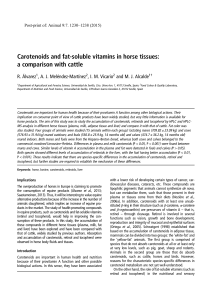 Carotenoids and fat-soluble vitamins in horse tissues: a