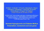 Neonatal Hyperglycemia and Diabetes Mellitus