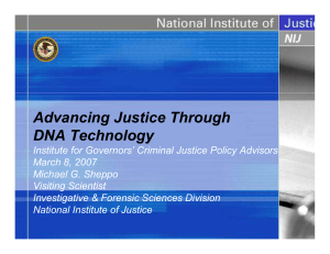 Advancing Justice Through DNA Technology