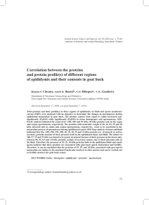 Correlation between the proteins and protein profile(s) of different