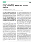 Long noncoding RNAs and human disease - e