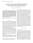 Cytotoxic Cell Assay-Statistical Model for Concentration