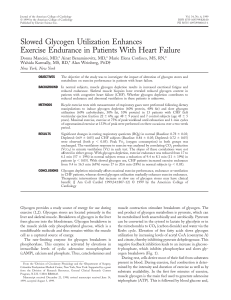 Slowed glycogen utilization enhances exercise endurance