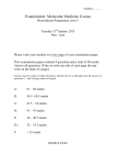 Examination: Molecular Medicine Course