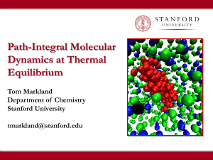 Path-Integral Molecular Dynamics at Thermal Equilibrium