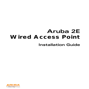 Aruba 2E Wired Access Point