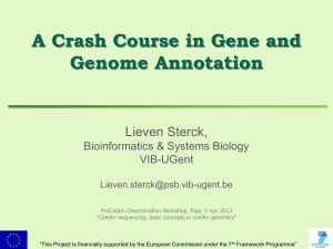 Gene prediction and Genome Annotation