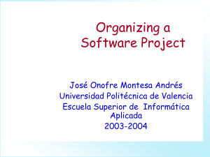 Organizing a Software Project