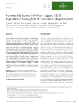 A covalently bound inhibitor triggers EZH2 degradation through