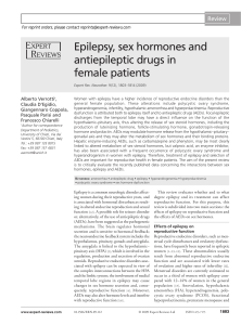 Epilepsy, sex hormones and antiepileptic drugs in female patients