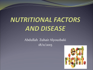 NUTRITIONAL FACTORS AND DISEASE