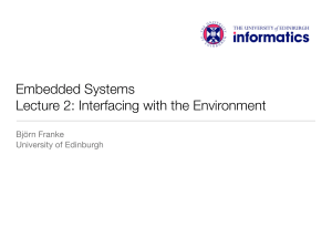 Lecture 2 - Interfacing with the Environment.key