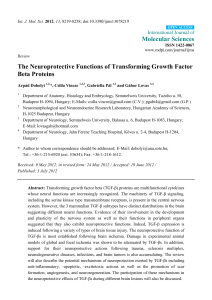 The Neuroprotective Functions of Transforming Growth