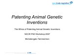 The Ethics of Patenting Animal Genetic Inventions