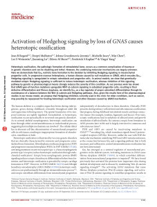 Activation of Hedgehog signaling by loss of GNAS causes