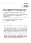 Complete Nucleotide Sequence of a South African Isolate of