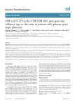 SNP rs2157719 in the CDKN2B-AS1 gene gene