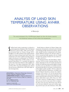 analysis of land skin temperature using avhrr observations