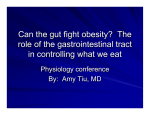 Appetite control: the role of the gastrointestinal tract