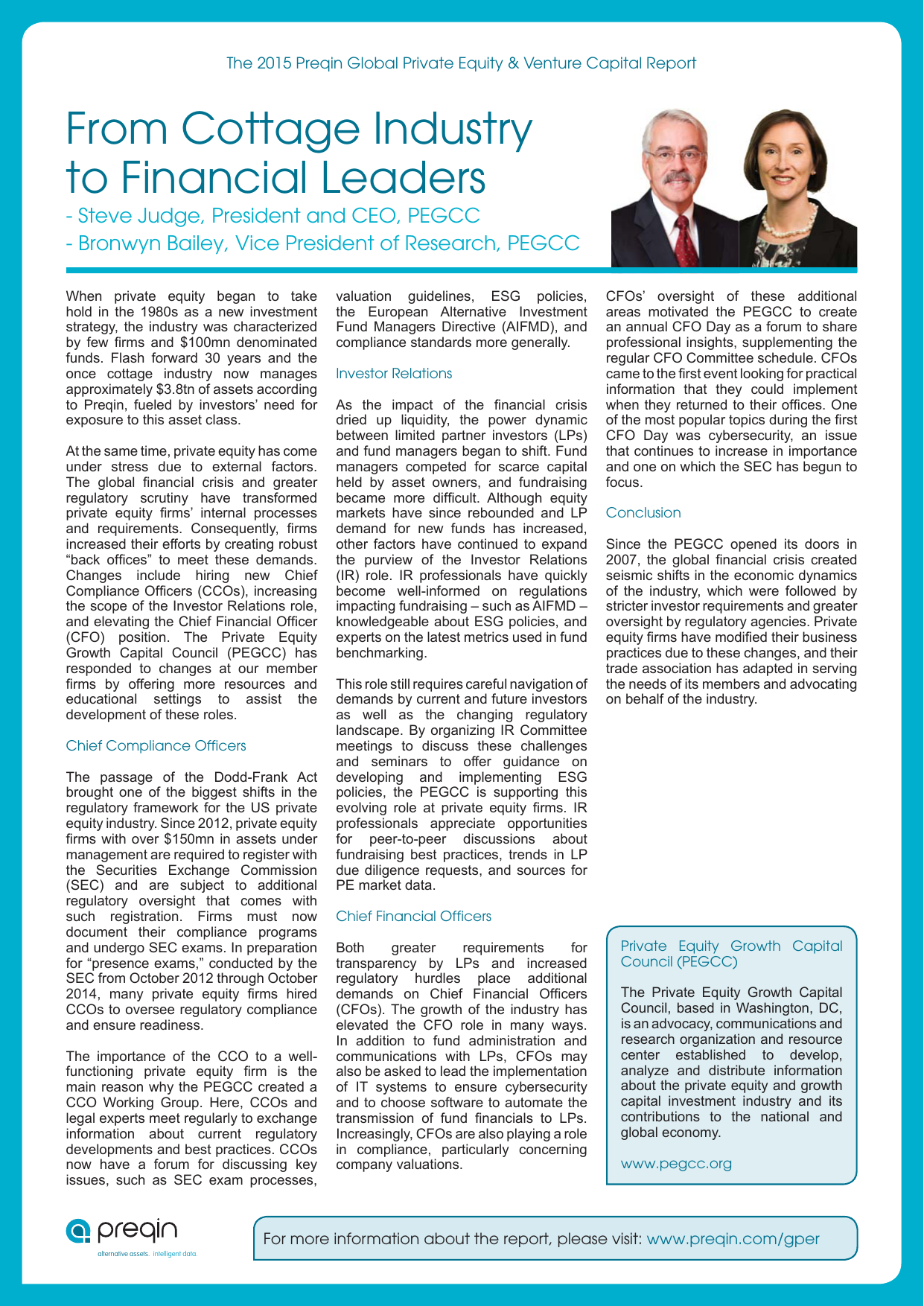 From Cottage Industry To Financial Leaders