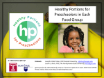 Healthy Portions for Preschoolers in Each Food Group