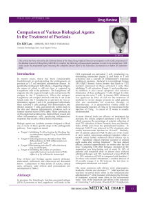 Comparison of Various Biological Agents in the Treatment of Psoriasis