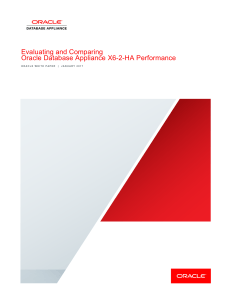 Evaluating and Comparing Oracle Database Appliance X6