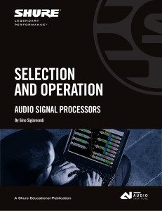 Selection and Operation of Audio Signal Processors (English)