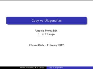 Copy vs Diagonalize